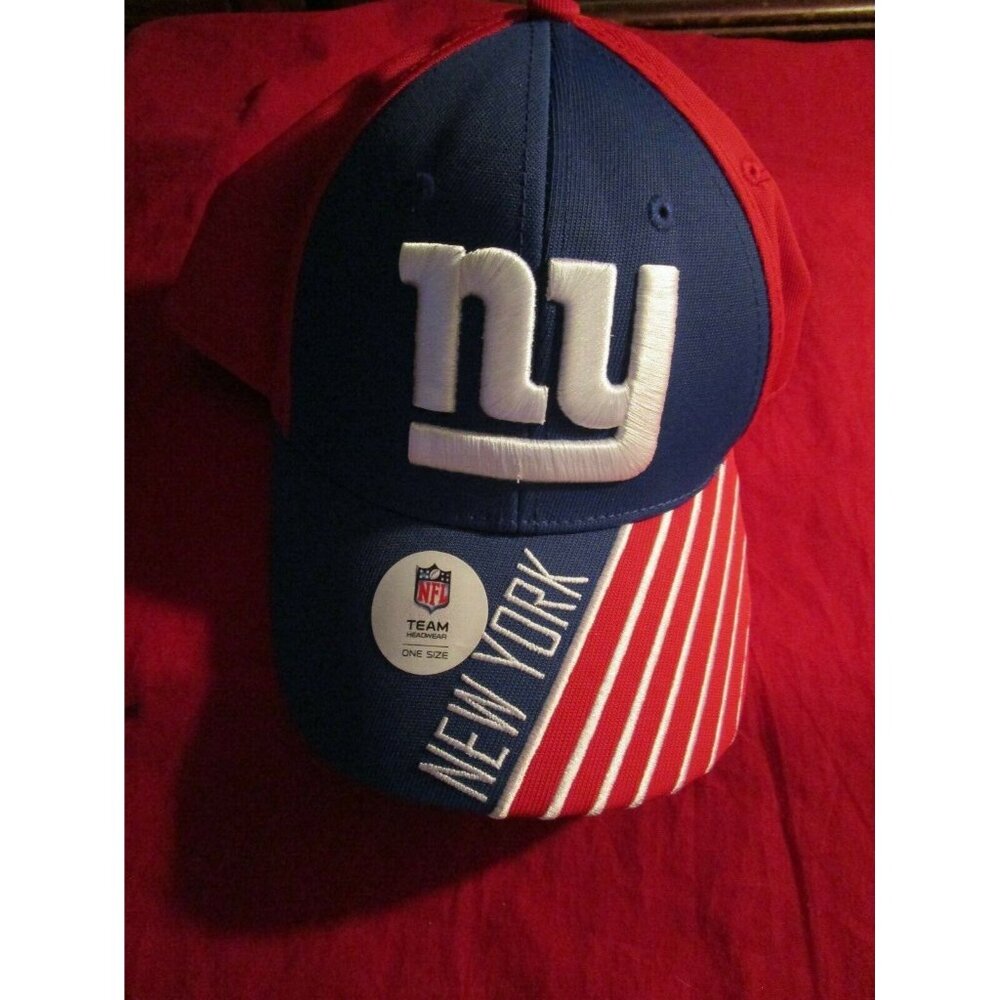New York Giants NFL Team Blue Red White Baseball Hat Cap